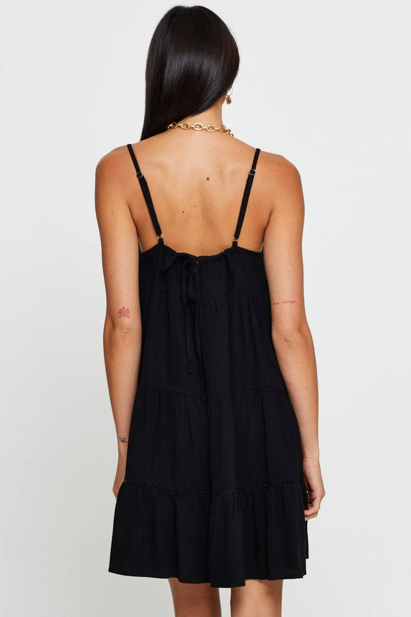 Black Fit And Flare Dress Sleeveless Scoop Neck sold by Ally Fashion product image thumbnail 5
