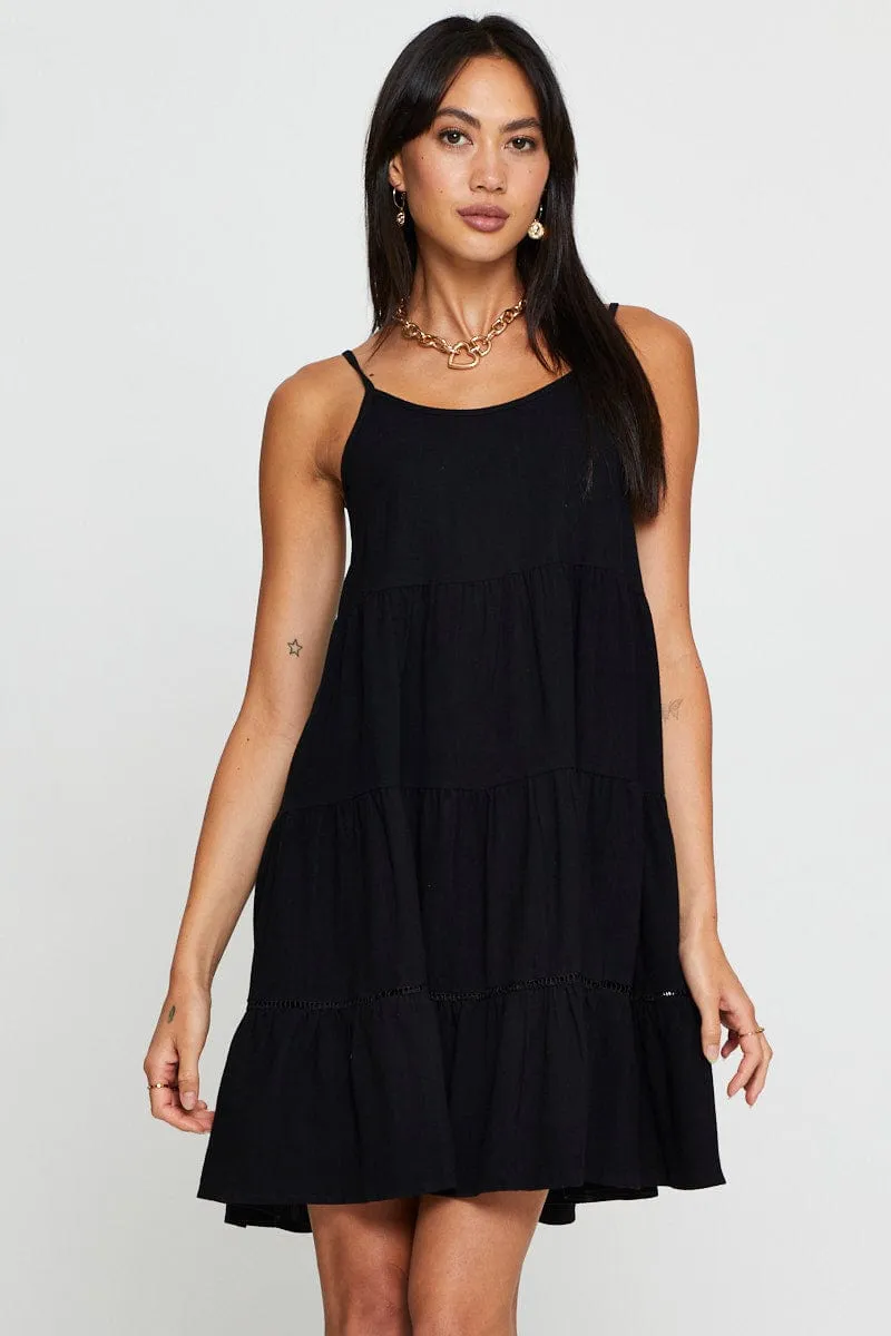 Black Fit And Flare Dress Sleeveless Scoop Neck sold by Ally Fashion product image thumbnail 3