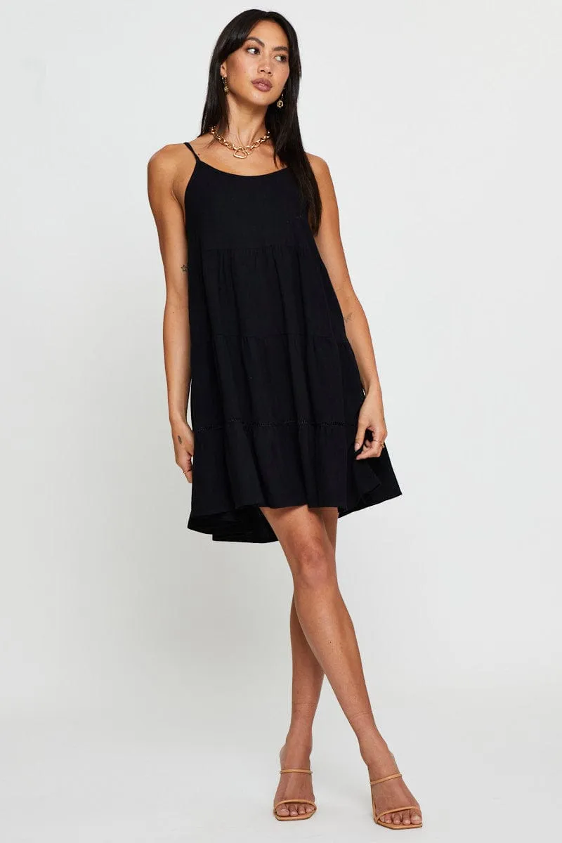Black Fit And Flare Dress Sleeveless Scoop Neck sold by Ally Fashion product image thumbnail 2