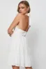 White Fit And Flare Dress Sleeveless Halter Neck sold by Ally Fashion