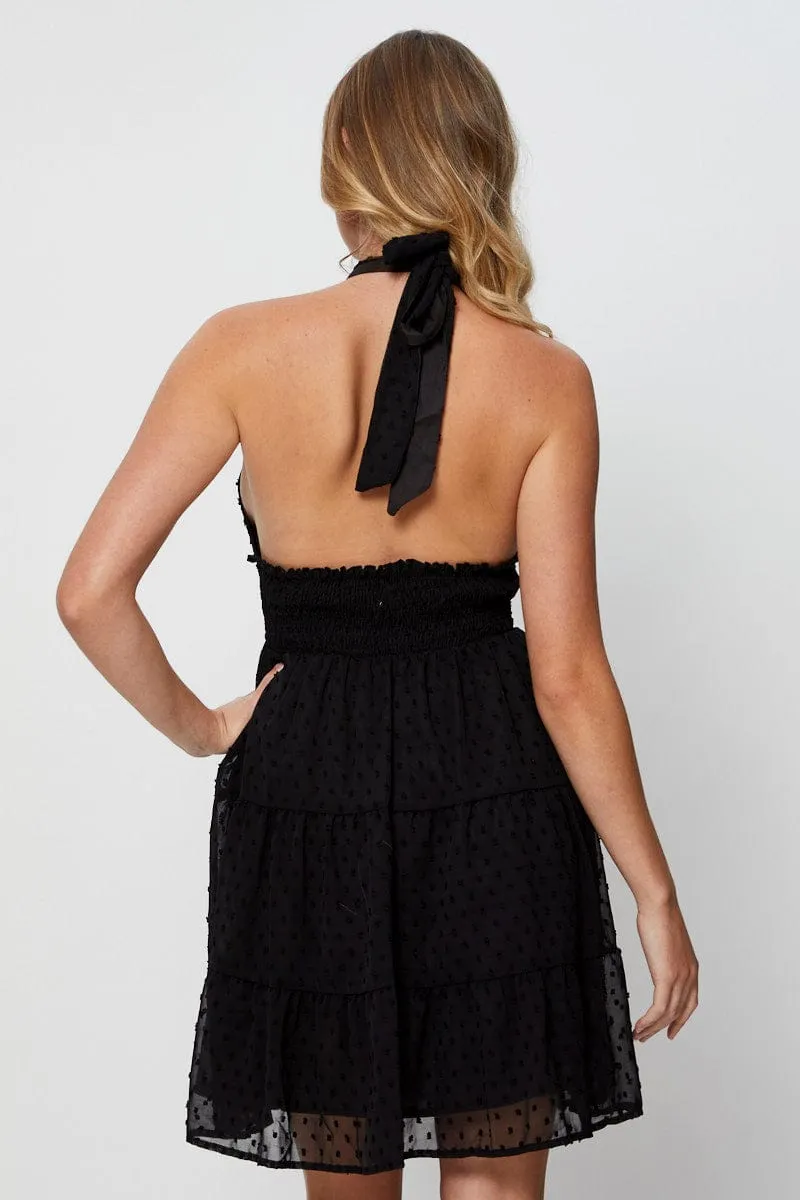 Black Fit And Flare Dress Sleeveless Halter Neck sold by Ally Fashion product image thumbnail 5