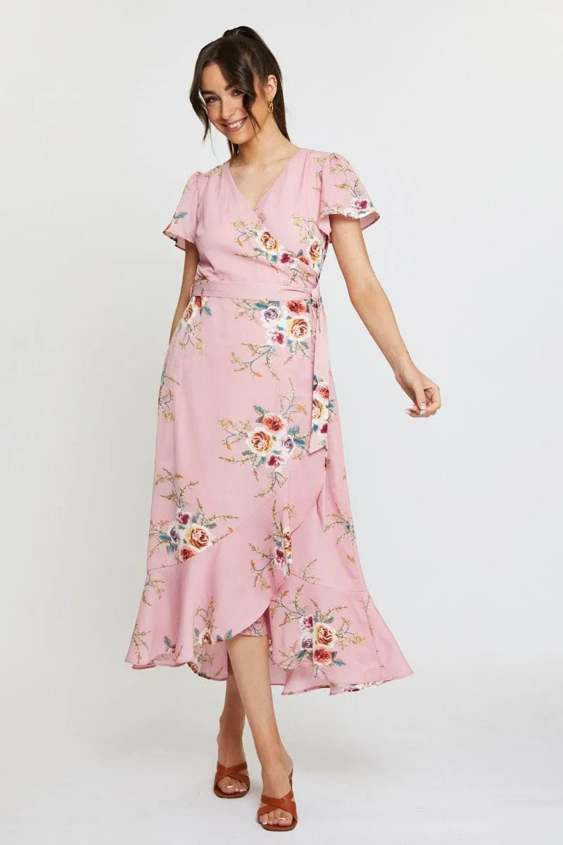Print Wrap Dress Midi sold by Ally Fashion product image thumbnail 3