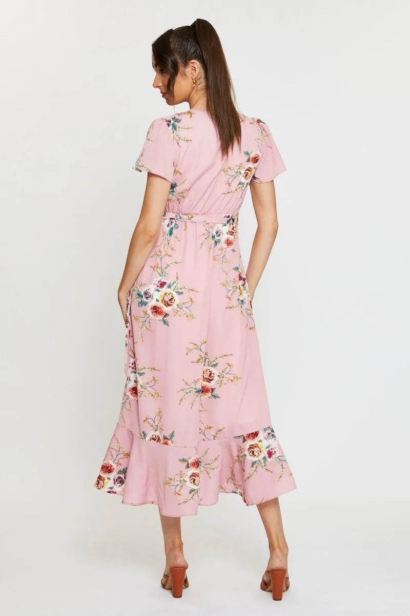 Print Wrap Dress Midi sold by Ally Fashion product image thumbnail 5