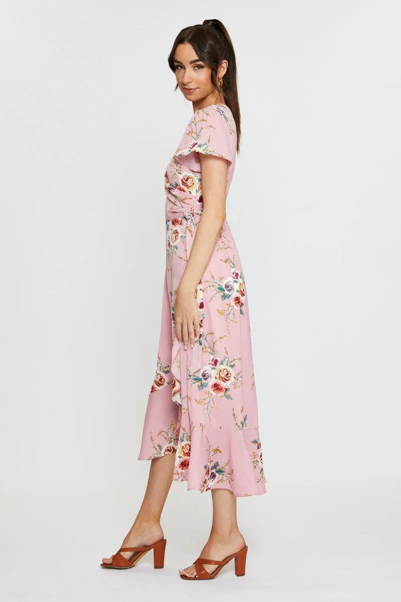 Print Wrap Dress Midi sold by Ally Fashion product image thumbnail 4