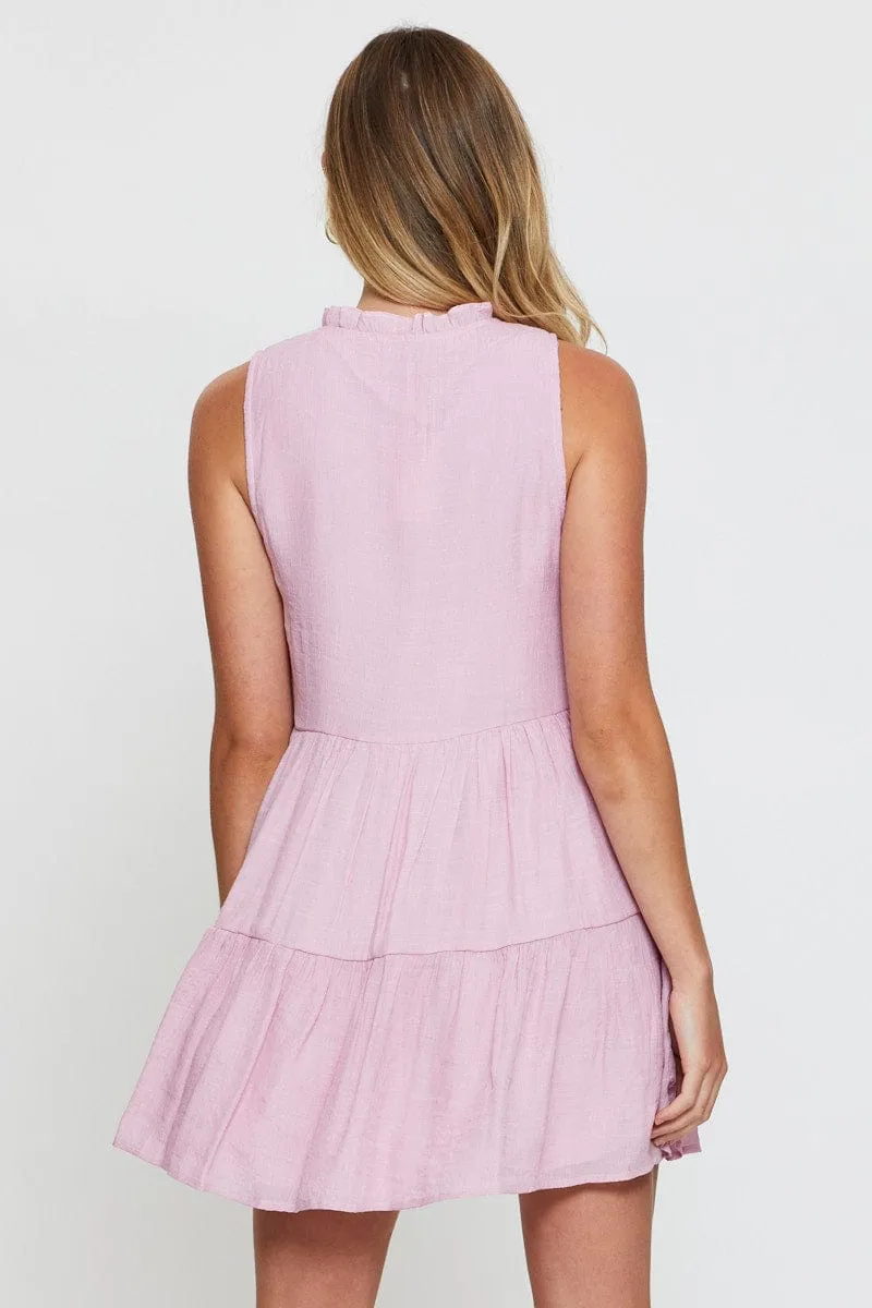 Pink A Line Dress Mini sold by Ally Fashion product image thumbnail 5