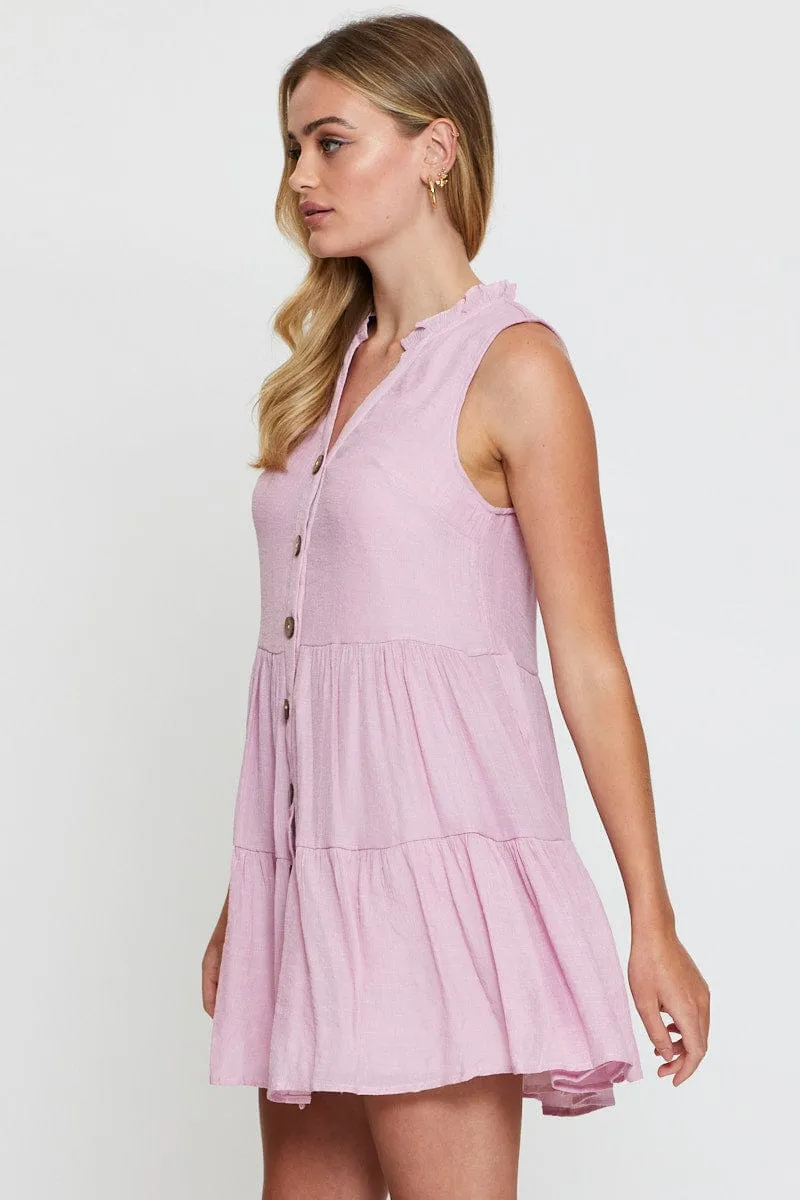 Pink A Line Dress Mini sold by Ally Fashion product image thumbnail 4