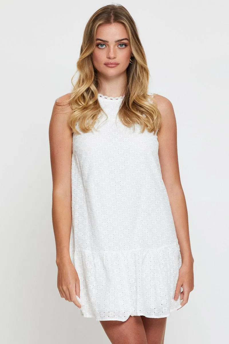 White A Line Dress Mini sold by Ally Fashion