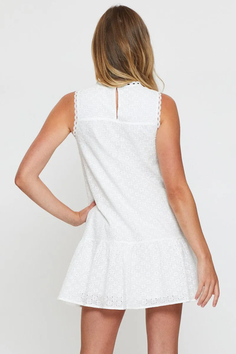 White A Line Dress Mini sold by Ally Fashion product image thumbnail 5
