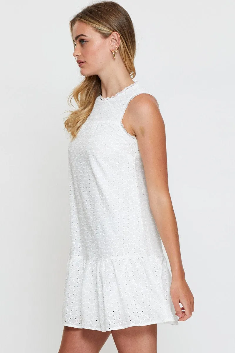 White A Line Dress Mini sold by Ally Fashion product image thumbnail 4
