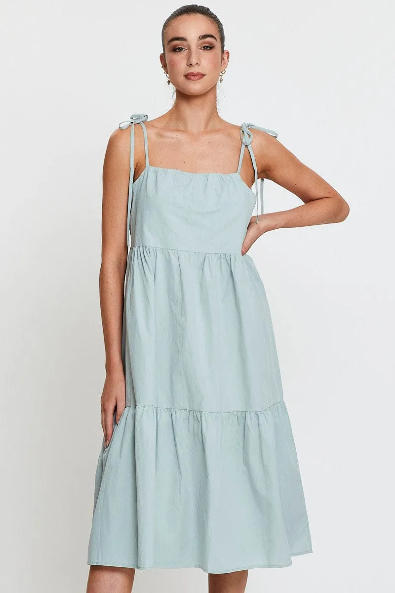 Green A Line Dress Midi sold by Ally Fashion product image thumbnail 3