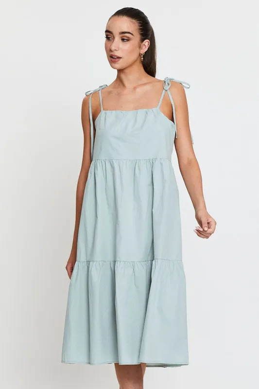 Green A Line Dress Midi sold by Ally Fashion
