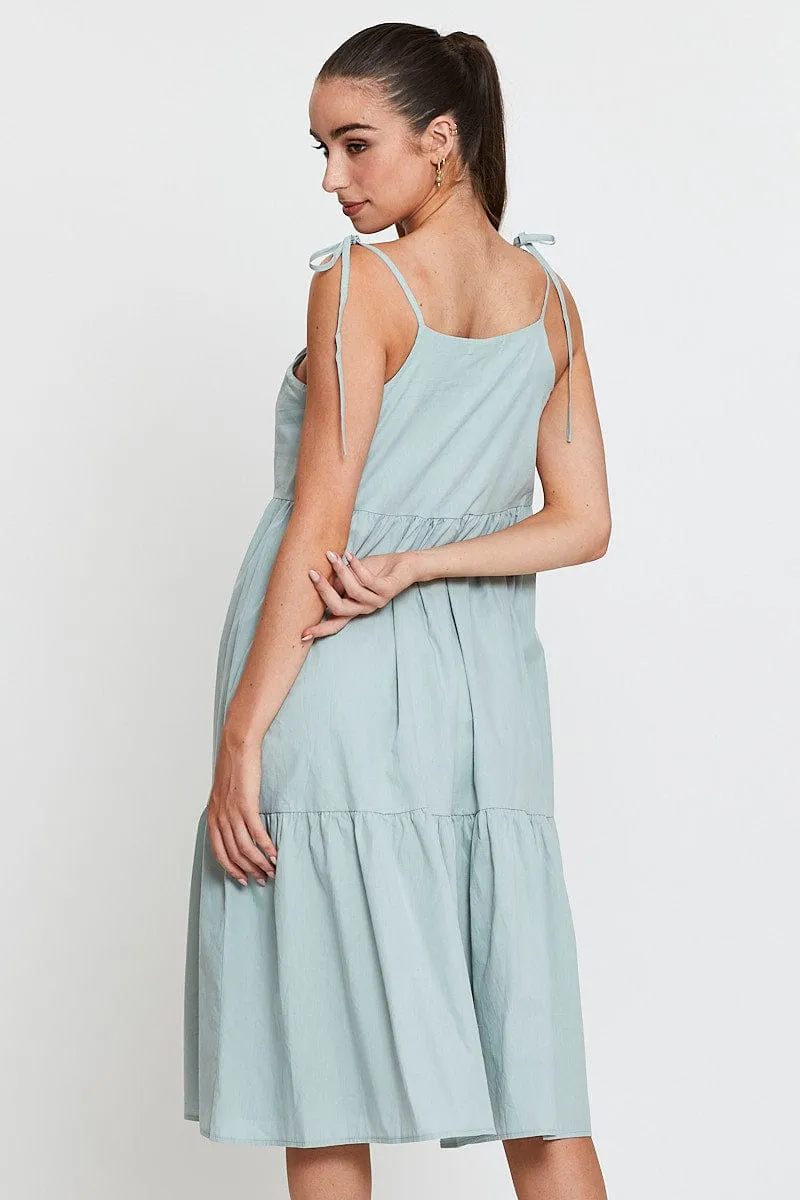 Green A Line Dress Midi sold by Ally Fashion product image thumbnail 5