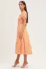 Check Short Sleeve Shirred Midi Dress sold by Ally Fashion