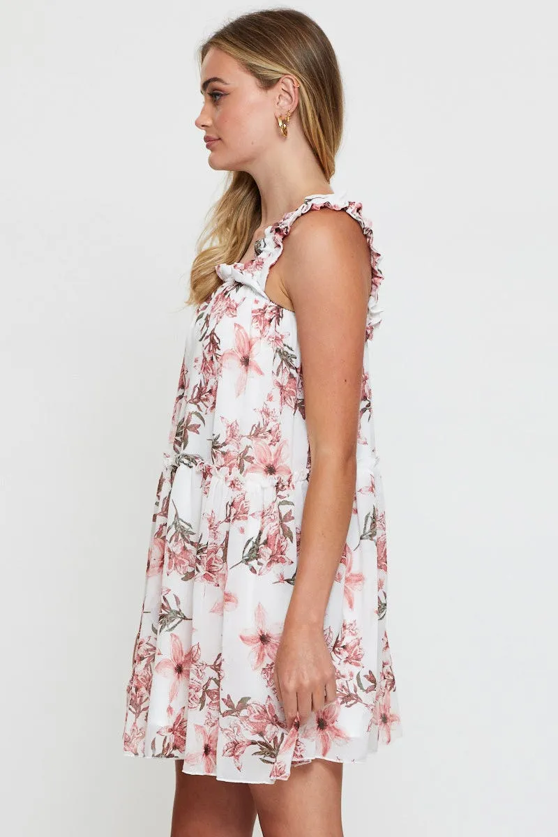 Print Mini Dress Sleeveless Square Neck sold by Ally Fashion product image thumbnail 4