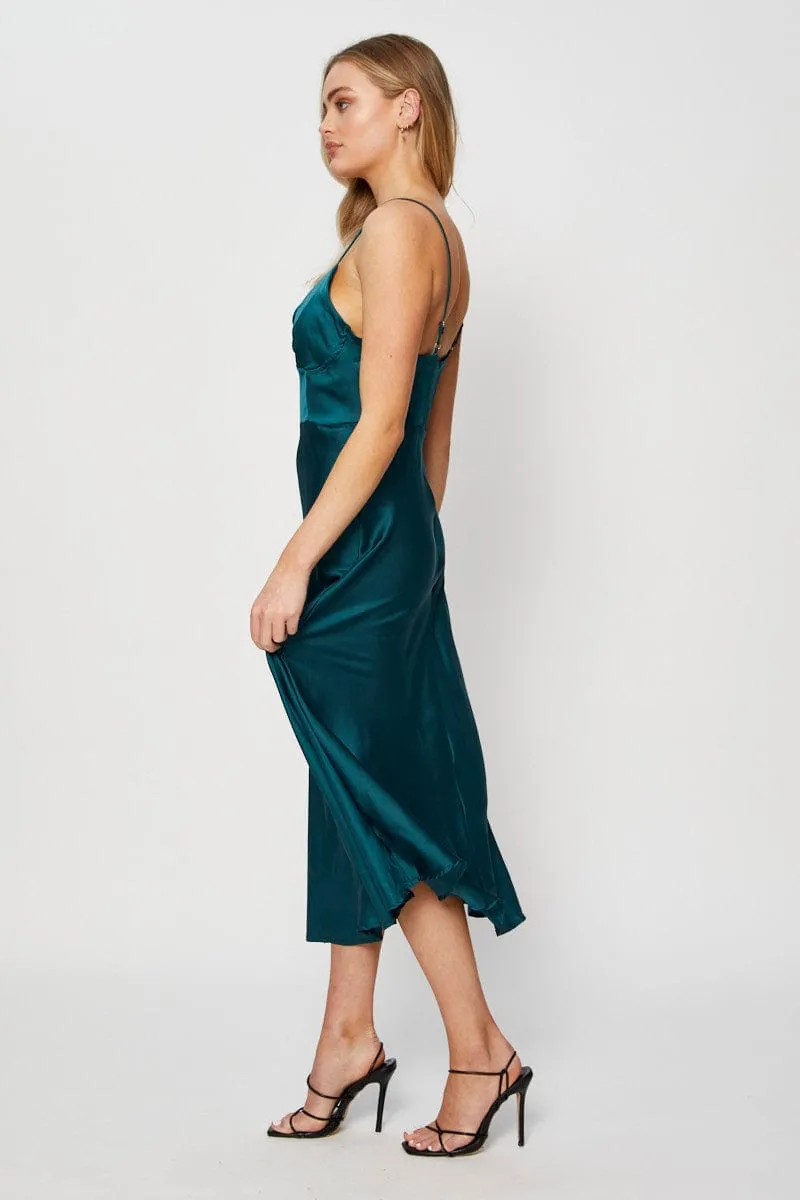 Green A Line Dress Midi sold by Ally Fashion product image thumbnail 4