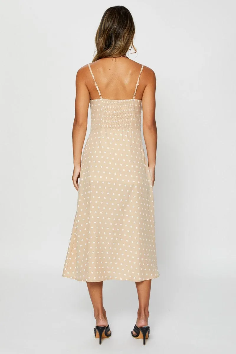 Polka Dot Midi Dress Sleeveless Sweetheart Neckline sold by Ally Fashion product image thumbnail 5