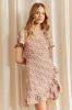 Print Mini Dress Short Sleeve V Neck sold by Ally Fashion