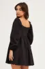 Black Square Neck Skater Dress sold by Ally Fashion
