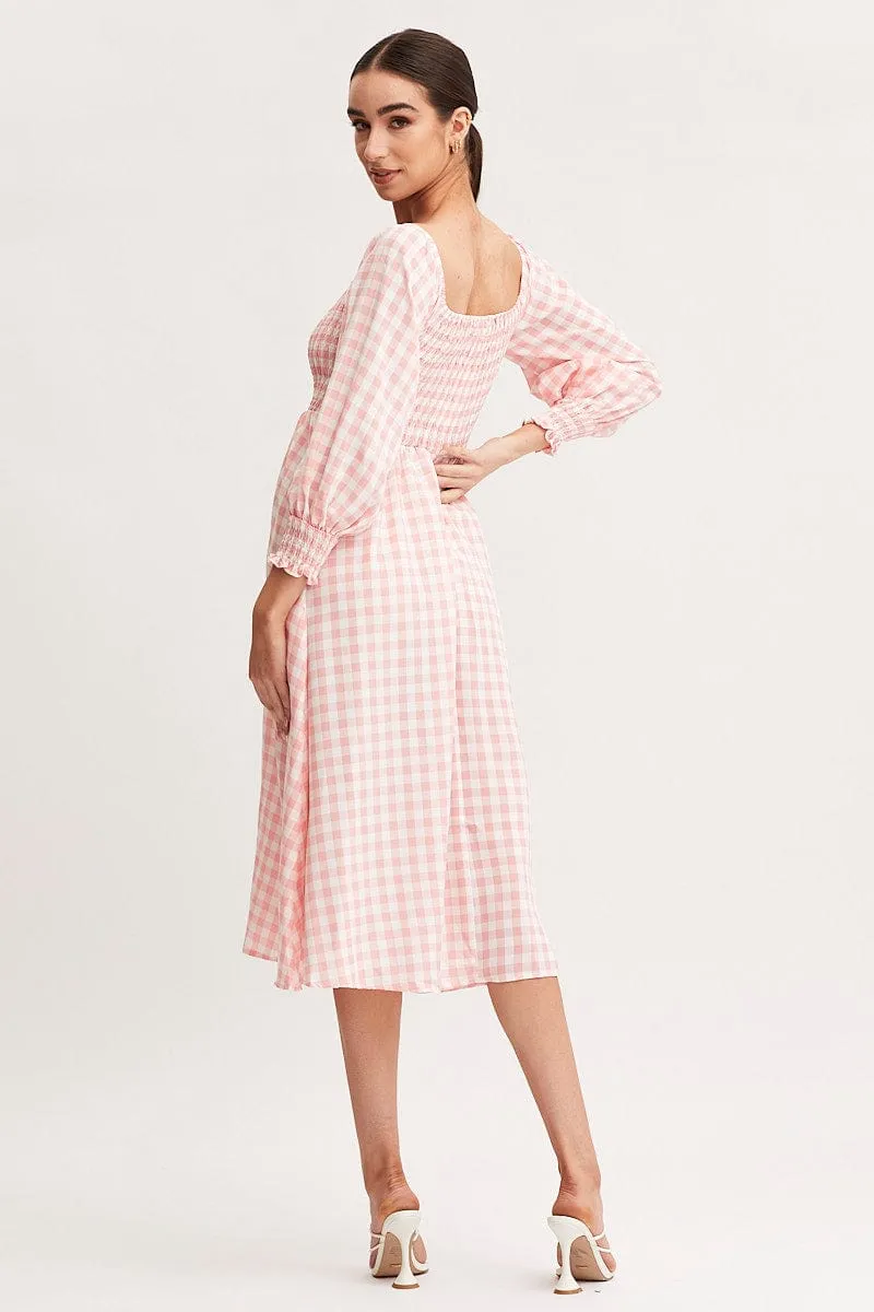 Check Dress Long Sleeve Maxi sold by Ally Fashion product image thumbnail 5