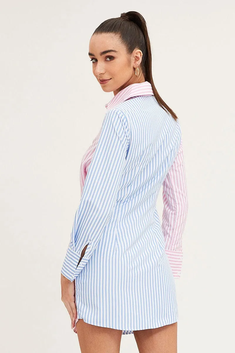 Stripe Shirt Dress Long Sleeve sold by Ally Fashion product image thumbnail 5