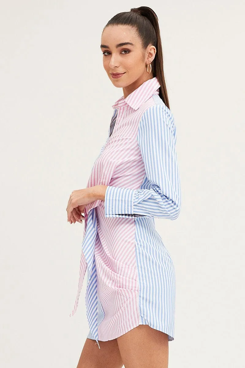 Stripe Shirt Dress Long Sleeve sold by Ally Fashion product image thumbnail 4