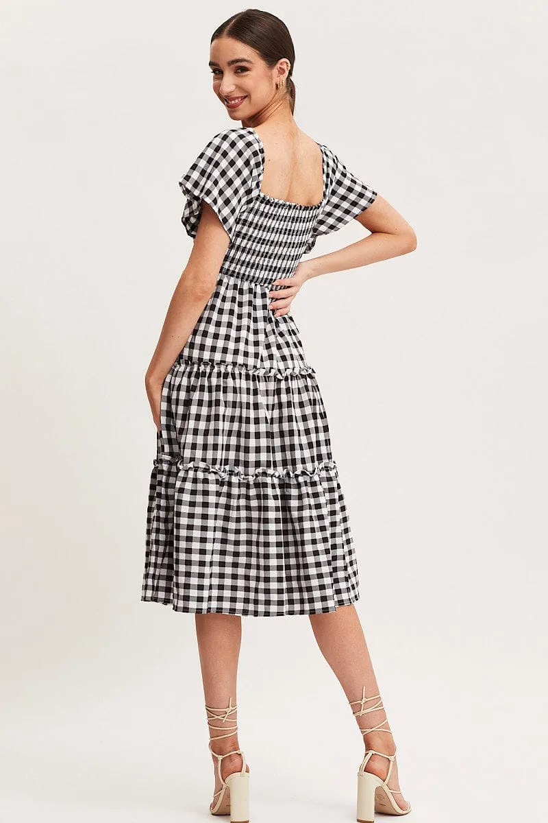 Check Dress Short Sleeve Maxi sold by Ally Fashion product image thumbnail 5