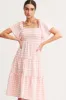 Check Dress Short Sleeve Midi sold by Ally Fashion