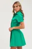 Green Shirt Dress Short Sleeve Mini sold by Ally Fashion
