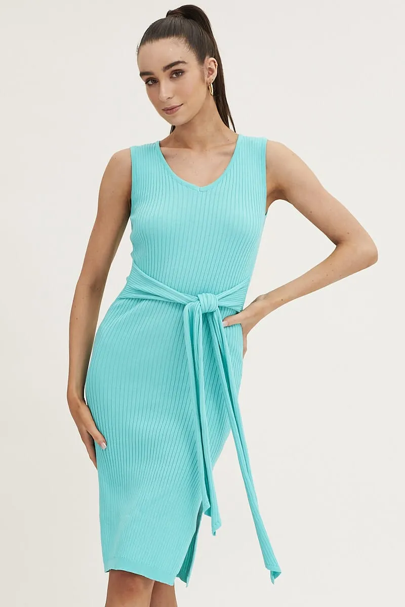 Green Knit Midi Dress sold by Ally Fashion