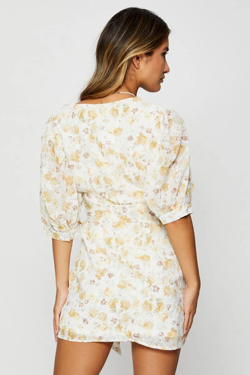 Print Dress Puff Sleeve Mini sold by Ally Fashion product image thumbnail 5