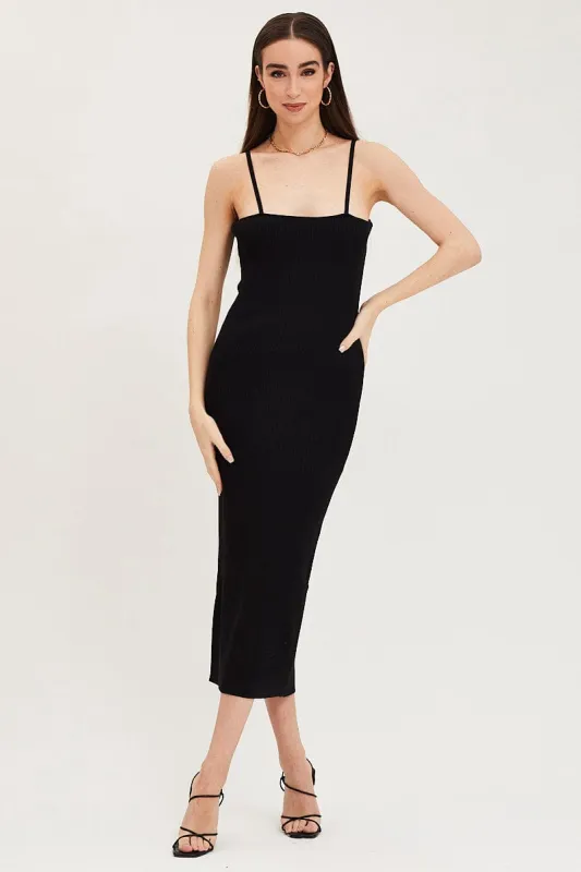 Black Kint Midi Dress sold by Ally Fashion