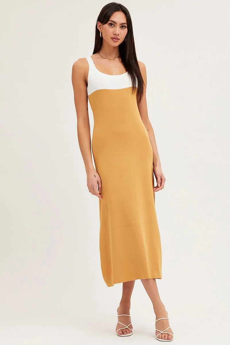 Multi Colorblock Knit Dress sold by Ally Fashion