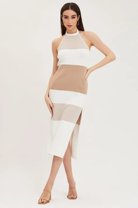 Multi Knit Midi Dress sold by Ally Fashion