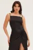Black Cowl Neck Party Midi Dress sold by Ally Fashion