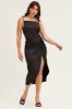 Black Cowl Neck Party Midi Dress sold by Ally Fashion