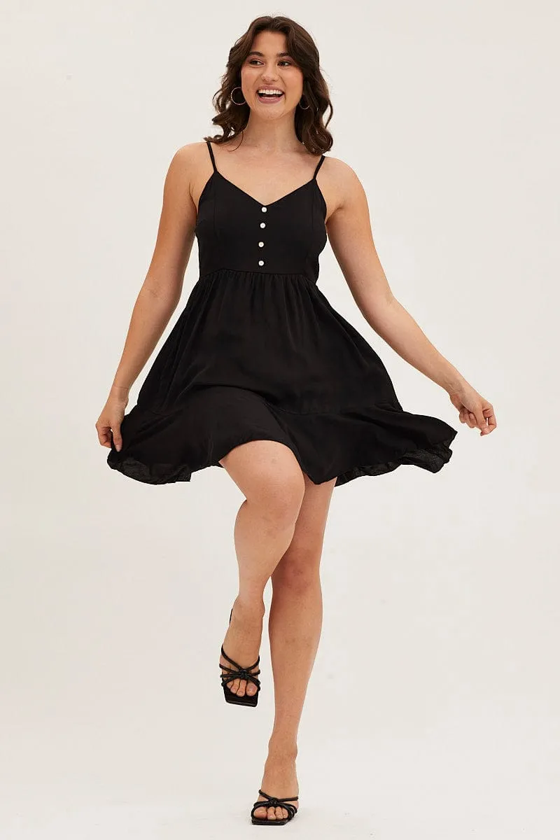 Black Chiffon Skater Dress sold by Ally Fashion product image thumbnail 2