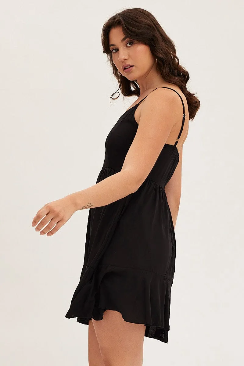 Black Chiffon Skater Dress sold by Ally Fashion product image thumbnail 4