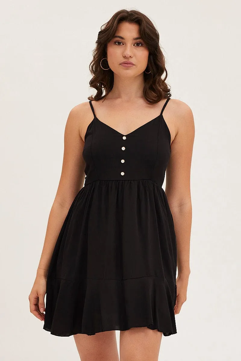 Black Chiffon Skater Dress sold by Ally Fashion product image thumbnail 3