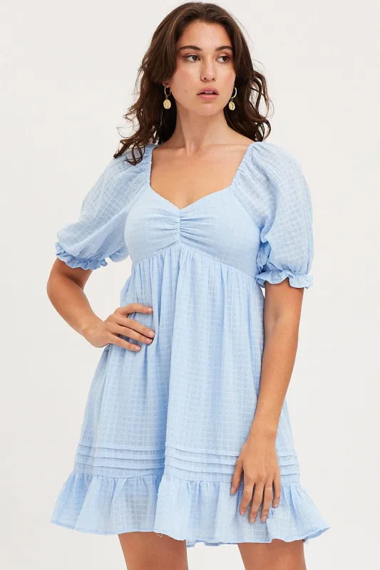 Blue Dress Short Sleeve Mini sold by Ally Fashion