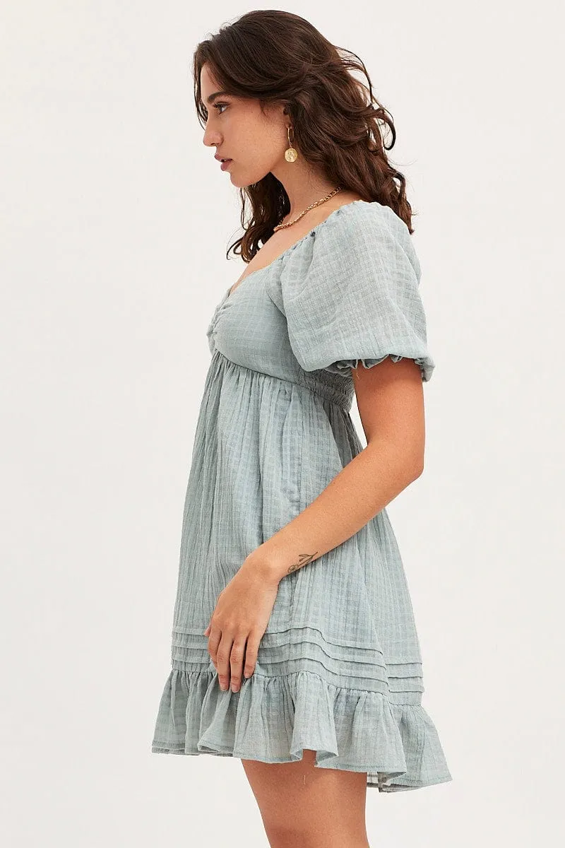 Green Dress Short Sleeve Mini sold by Ally Fashion product image thumbnail 4