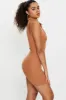 Brown Sleeveless Collared Bodycon Dress sold by Ally Fashion
