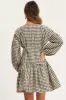 Check Dress Long Sleeve Midi sold by Ally Fashion