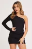 Black Bodycon Dress One Shoulder Mini sold by Ally Fashion