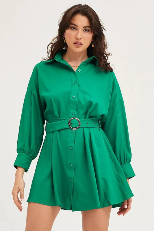 Green Dress Long Sleeve Mini sold by Ally Fashion