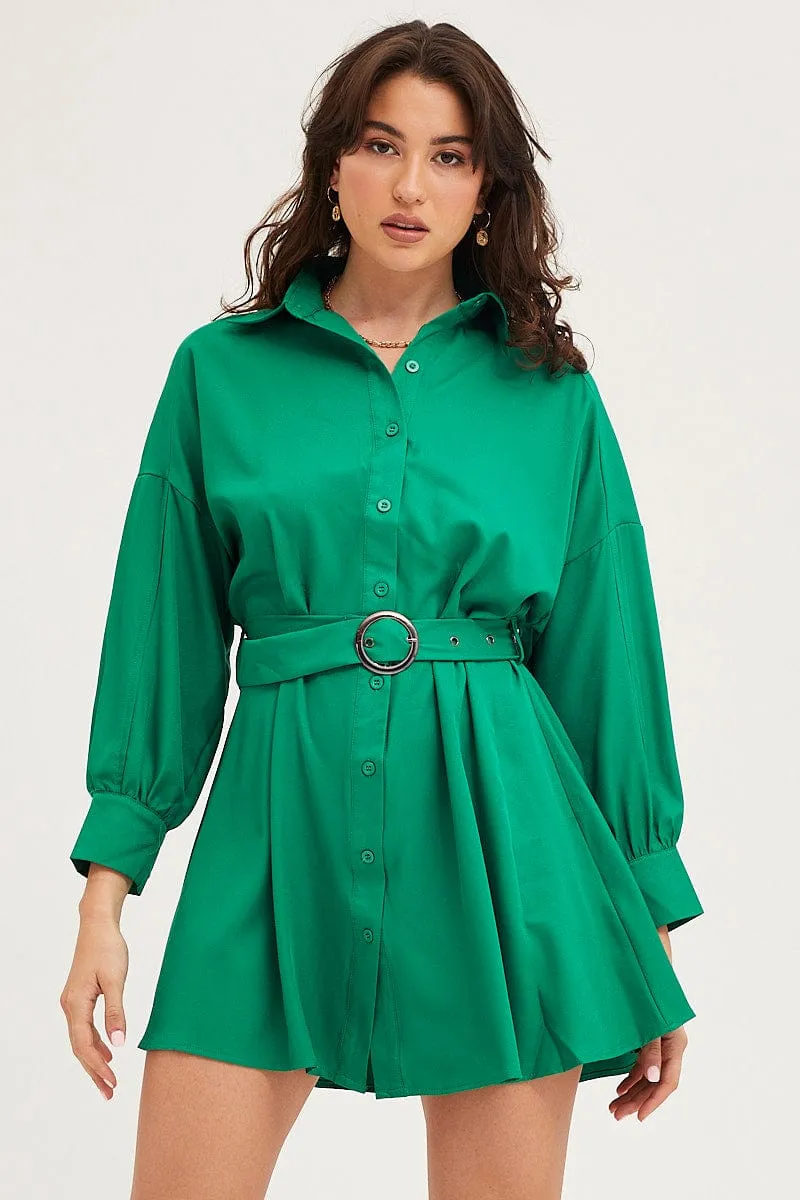 Green Dress Long Sleeve Mini sold by Ally Fashion