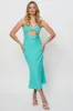 Green Twist Front Dress Sleeveless Midi sold by Ally Fashion