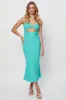 Green Twist Front Dress Sleeveless Midi sold by Ally Fashion