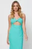 Green Twist Front Dress Sleeveless Midi sold by Ally Fashion