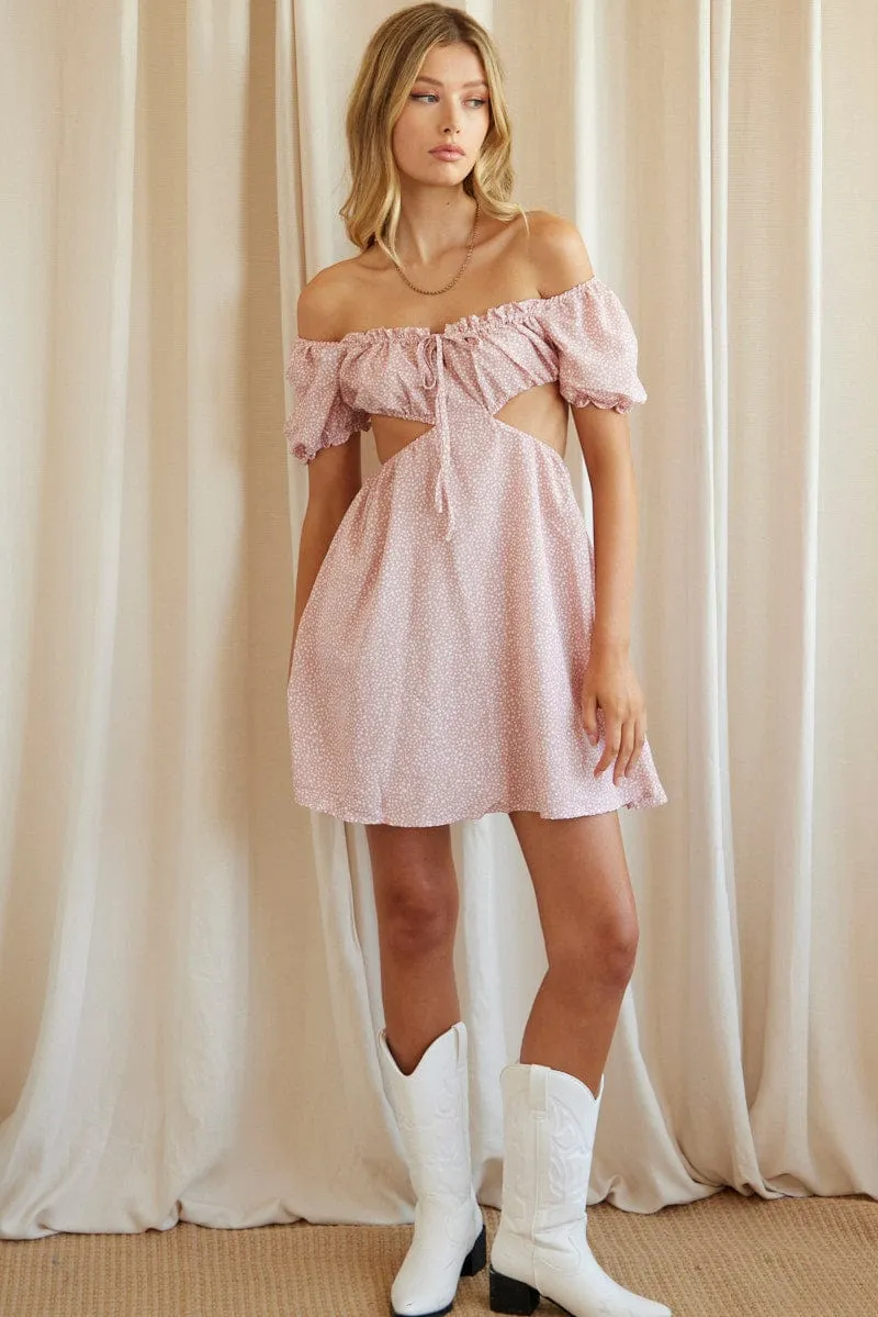 Geo Print Cut Out Dress Short Sleeve Mini sold by Ally Fashion product image thumbnail 2