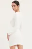 White Dress Long Sleeve Mini Knit sold by Ally Fashion